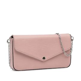Louis Vuitton-Borsa a tracolla Louis Vuitton Epi Pochette Felicie rosa-Rosa