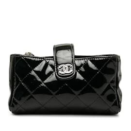 Chanel-Pochette pour téléphone Chanel CC noire-Noir