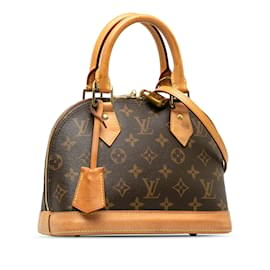 Louis Vuitton-Sac à main marron Louis Vuitton Monogram Alma BB-Marron