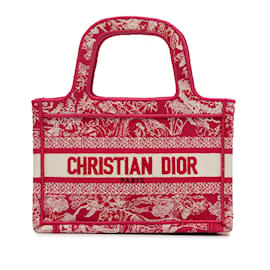 Dior-Rote Dior Mini-Buchtasche mit Stickerei-Rot