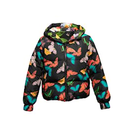 Alice + Olivia-Multicolor Alice + Olivia Reversible Printed Hooded Puffer Jacket Size US S-Multiple colors
