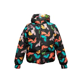 Alice + Olivia-Multicolor Alice + Olivia Reversible Printed Hooded Puffer Jacket Size US S-Multiple colors
