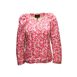 Isabel Marant-Rosa und cremefarbene, bedruckte Jacke aus Seidenmischung von Isabel Marant 3-Pink
