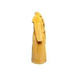 Autre Marque-Yellow Maison Atia Genevieve Faux Fur Coat Size 1-Yellow