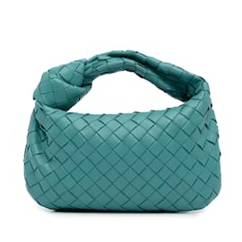 Bottega Veneta-Blue Bottega Veneta Mini Intrecciato Jodie Handbag-Blu