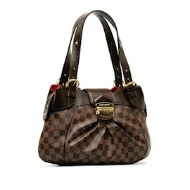 Louis Vuitton-Braune Louis Vuitton Damier Ebene Sistina PM Umhängetasche-Braun