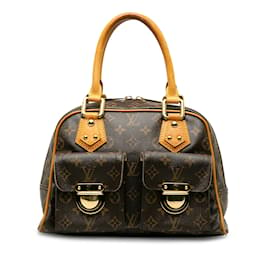Louis Vuitton-Brown Louis Vuitton Monogram Manhattan PM Handbag-Brown
