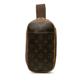 Louis Vuitton-Brown Louis Vuitton Monogram Pochette Gange Crossbody Bag-Brown