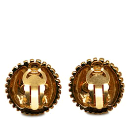 Chanel-Gold Chanel CC Clip On Earrings-Golden