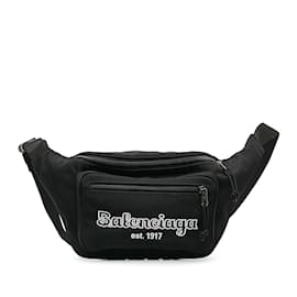 Balenciaga-Black Balenciaga Nylon Explorer Belt Bag-Black