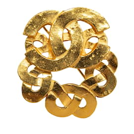 Chanel-Goldene Chanel CC-Brosche-Golden