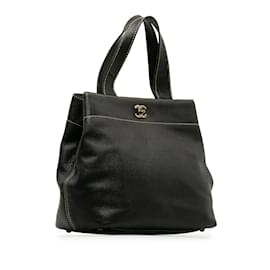 Chanel-Black Chanel CC Caviar Handbag-Black