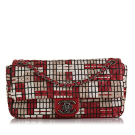 Chanel-Sac à bandoulière Chanel moyen CC Matelasse rouge-Rouge