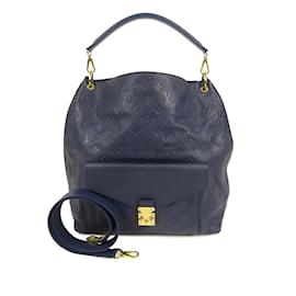 Louis Vuitton-Blue Louis Vuitton Monogram Empreinte Metis Hobo Satchel-Blue