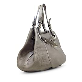 Fendi-Silver Fendi Selleria Pomodorino Tote-Silvery