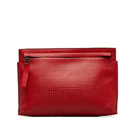 Loewe-Red Loewe Anagram Clutch Bag-Red