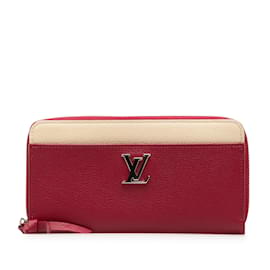 Louis Vuitton-Red Louis Vuitton Lockme Zippy Wallet-Red