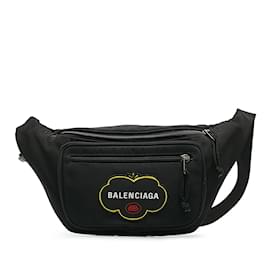 Balenciaga-Sac ceinture Balenciaga en nylon Explorer noir-Noir