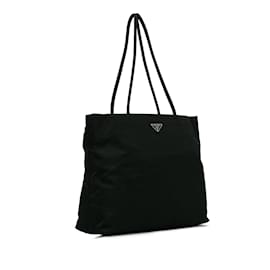 Prada-Black Prada Tessuto Tote Bag-Black