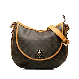 Louis Vuitton-Brown Louis Vuitton Monogram Tulum GM Shoulder Bag-Brown