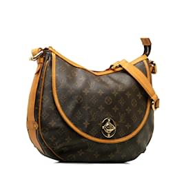 Louis Vuitton-Brown Louis Vuitton Monogram Tulum GM Shoulder Bag-Brown