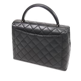 Chanel-Black Chanel Lambskin Kelly Top Handle Handbag-Black