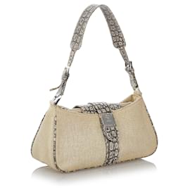 MCM-Taupe MCM Canvas and Embossed Leather Shoulder Bag-Other