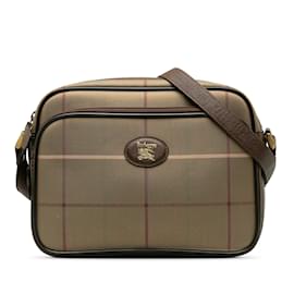 Burberry-Brown Burberry Vintage Check Crossbody Bag-Brown