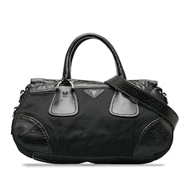 Prada-Bolso satchel Prada Tessuto negro-Negro