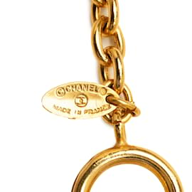 Chanel-Collana con pendente Chanel CC in oro-D'oro