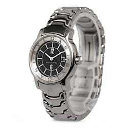 Bulgari-Reloj Soletempo plateado de cuarzo Bvlgari de acero inoxidable-Plata