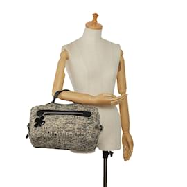Chanel-Brown Chanel Tweed Clover Handbag-Brown