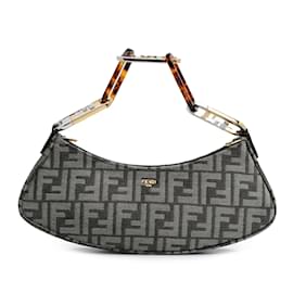 Fendi-Gray Fendi FF O'lock Swing Satchel-Other