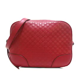 Gucci-Red Gucci Microguccissima Bree Crossbody Bag-Red