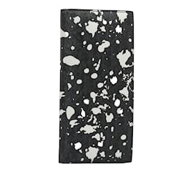 Dior-Black Dior Dior × Kris Van Assche Oblique Paint Splatter Wallet-Black