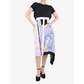 Emilio Pucci-Jupe boutonnée imprimée multicolore - taille UK 10-Multicolore