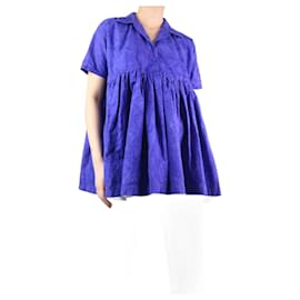Autre Marque-Purple oversized peplum shirt - size UK 8-Purple
