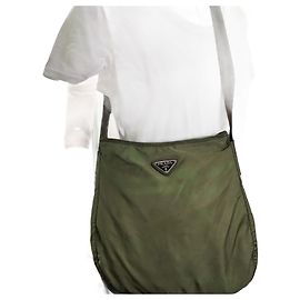 Borsa a tracolla Prada Nylon Verde Verde