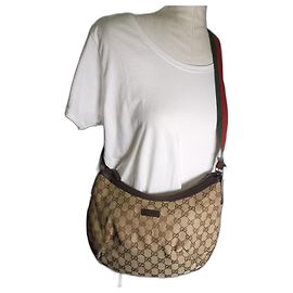 Bolsa tiracolo Gucci marrom de tecido Marrom