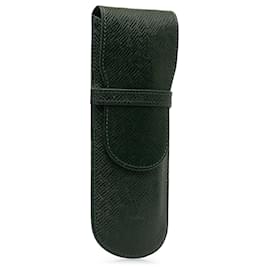 Louis Vuitton-Astuccio per penna Etui Taiga verde Louis Vuitton-Verde,Verde scuro