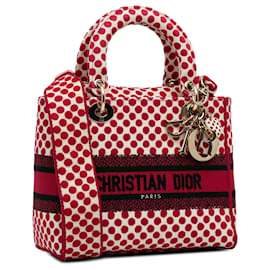 Dior-Dior Red Medium DiorAmour Dots Lady D Lite-White,Red