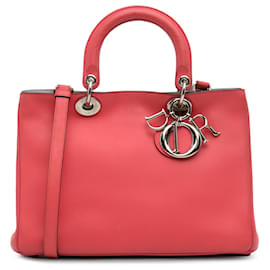 Dior-Satchel Dior rojo mediano Diorissimo-Roja