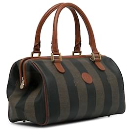 Fendi-Fendi Brown Pequin Boston Tasche-Braun