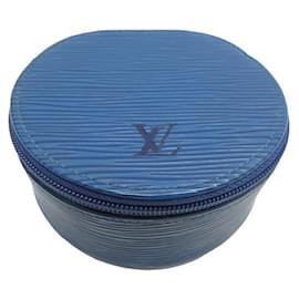 Louis Vuitton-LOUIS VUITTON M KIT48215 BLUE EPI LEATHER JEWELRY BOX LEATHER JEWEL BOX-Blue