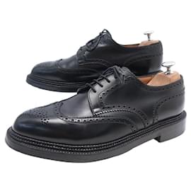 JM Weston-VINTAGE JM WESTON SHOES 590 TRIPLE INSOLES 9E 43 LARGE LEATHER SHOES-Black