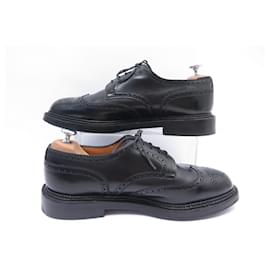 JM Weston-VINTAGE JM WESTON SHOES 590 TRIPLE INSOLES 9E 43 LARGE LEATHER SHOES-Black