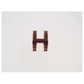 Hermès-NEUF PENDENTIF HERMES POP H H147991FP03 METAL DORE & LAQUE VIOLET PENDANT-Violet
