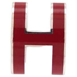 Hermès-NEUF PENDENTIF HERMES POP H LAQUE ROUGE ACIER PALLADIE H147991FP12 PENDANT-Rouge