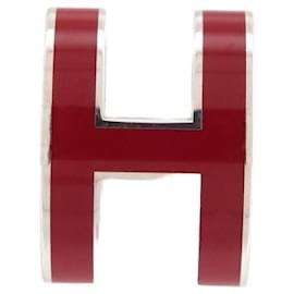 Hermès-NEW HERMES POP H PENDANT RED LACQUER STEEL PALLADY H147991PF12 while-Red