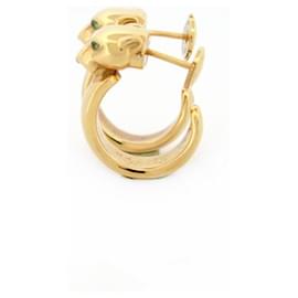 Cartier-CARTIER PANTHERE EARRINGS IN YELLOW GOLD 18K 15.4GR + BOX HOOP EARRINGS-Golden